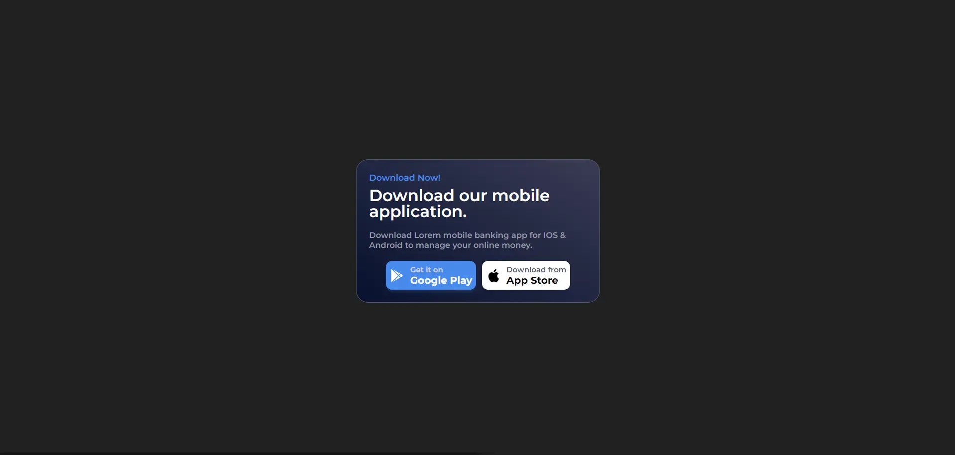 Download App HTML Card