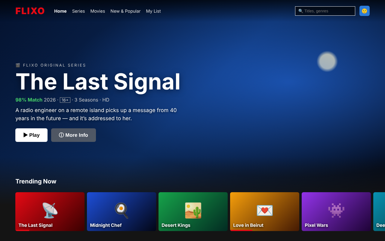 Netflix Clone – Movie Website in HTML CSS JavaScript