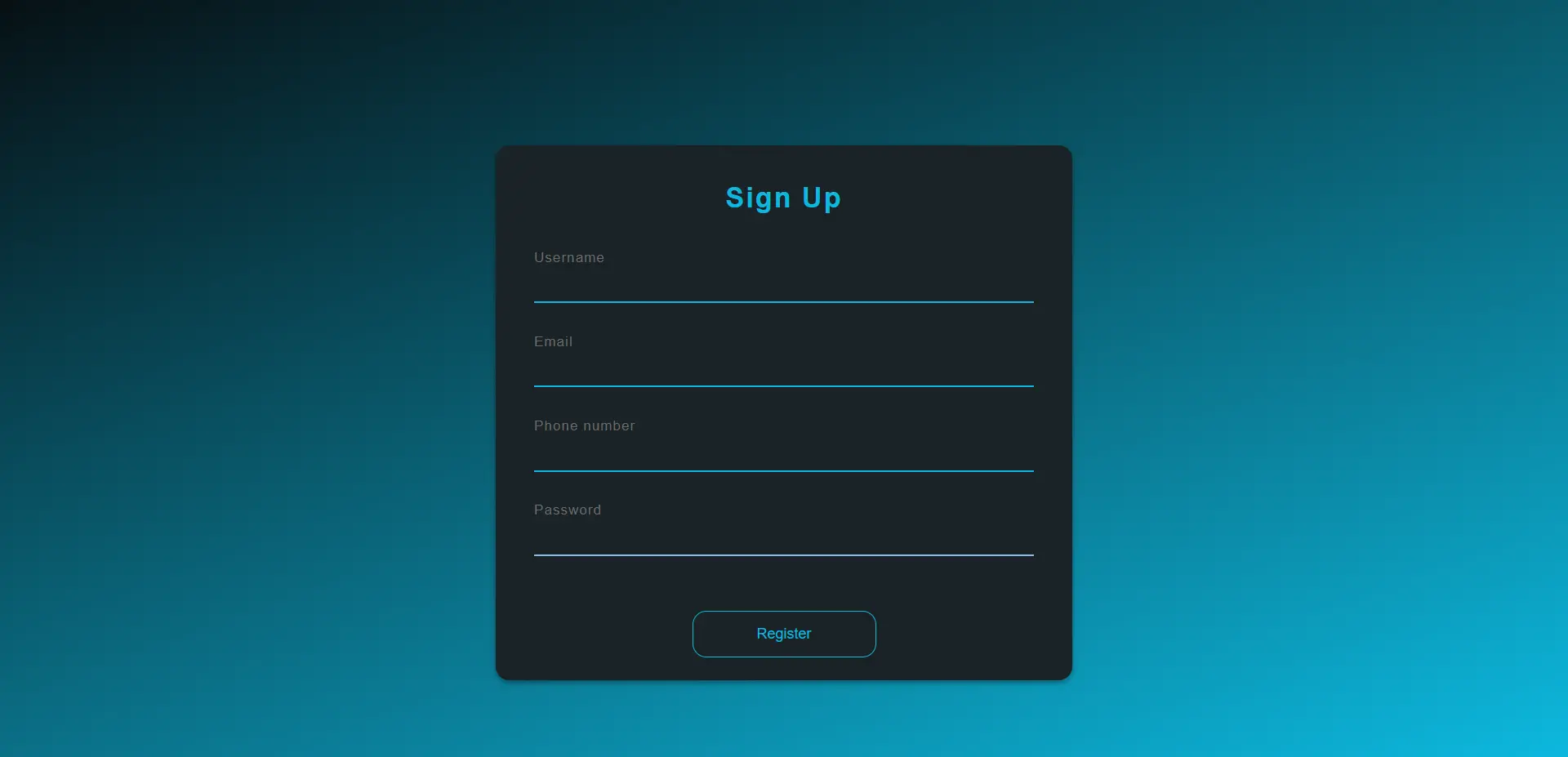 Formulaire d'inscription responsive Bootstrap
