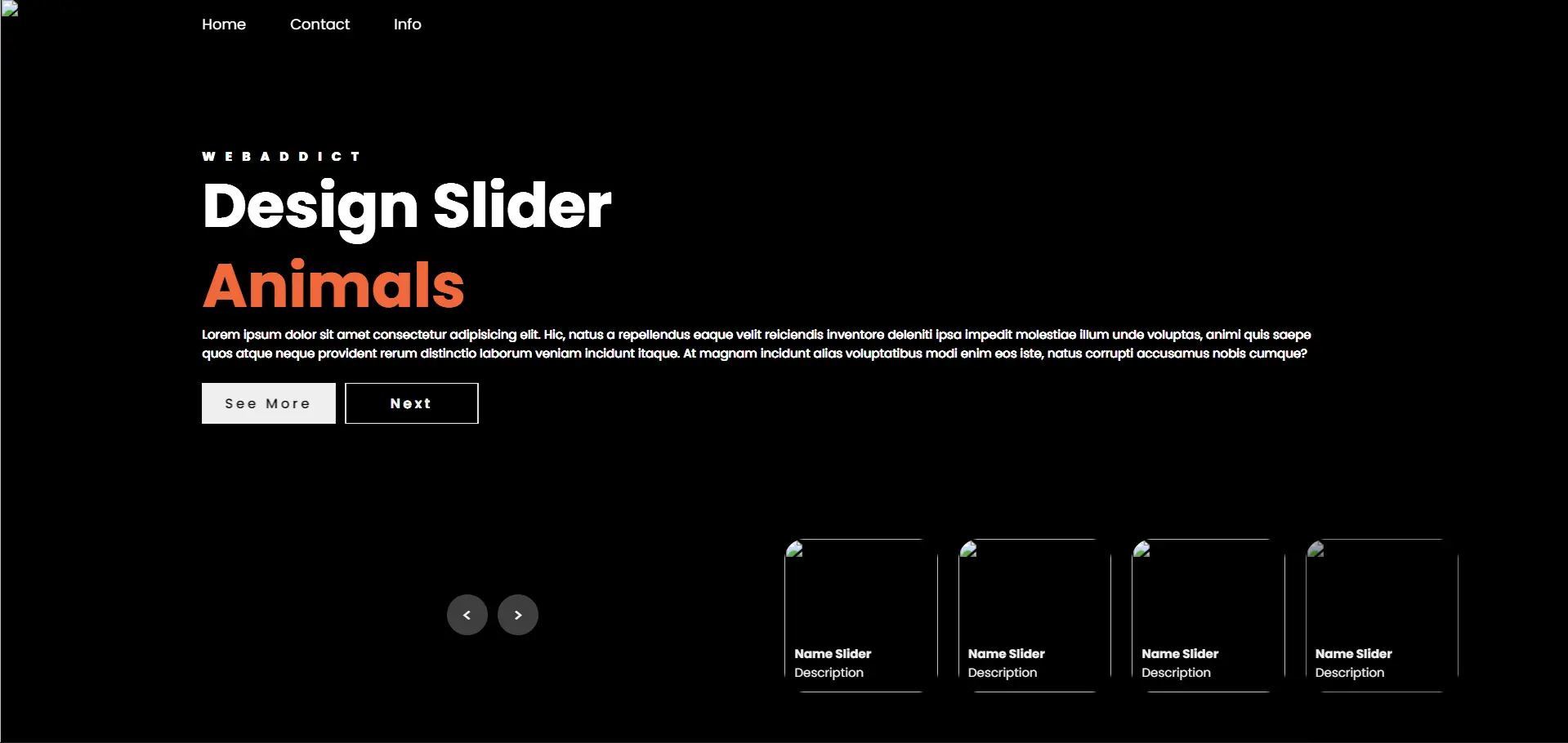 Un magnifique Slider 