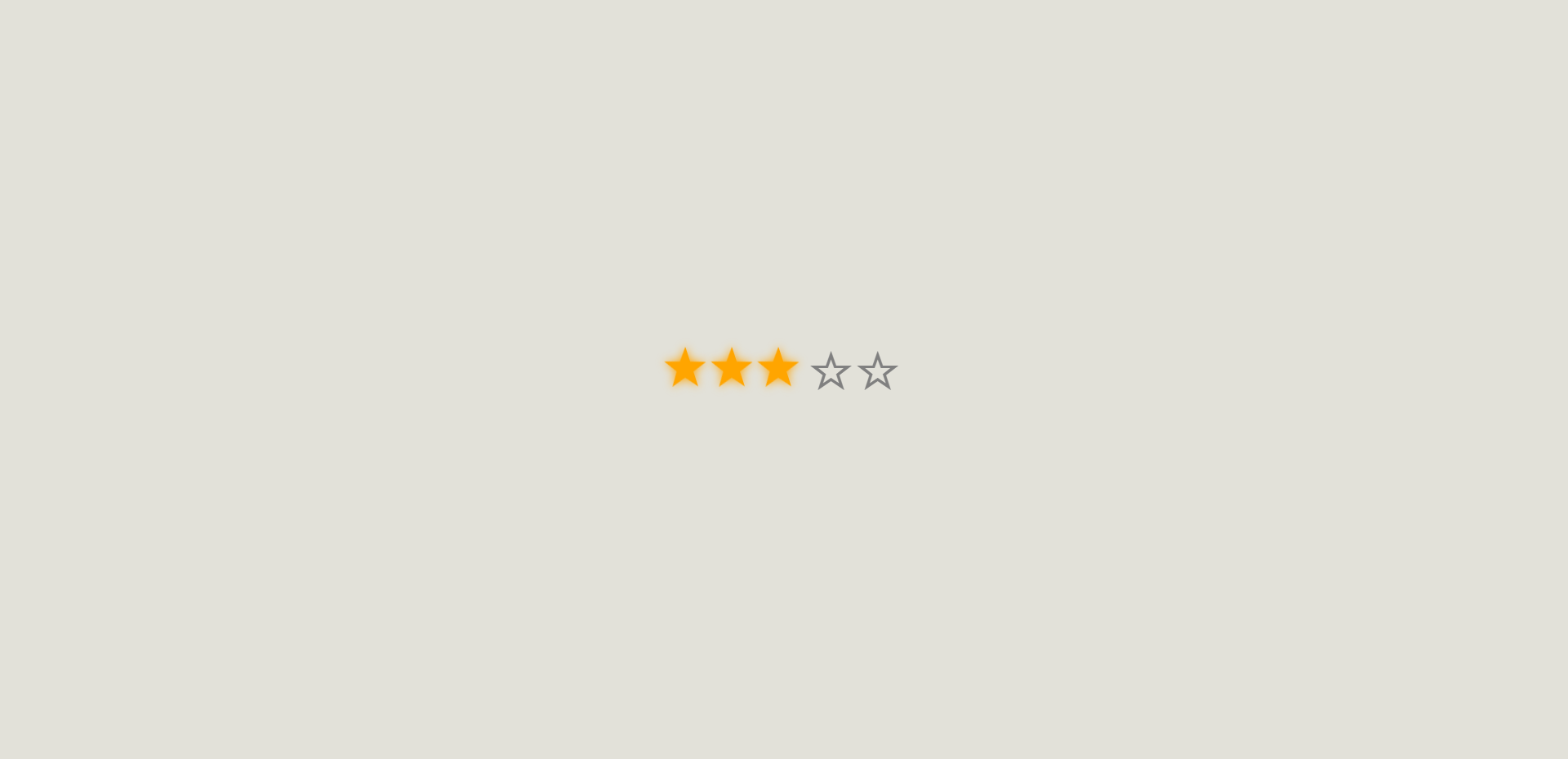 Évaluation 5 étoiles CSS