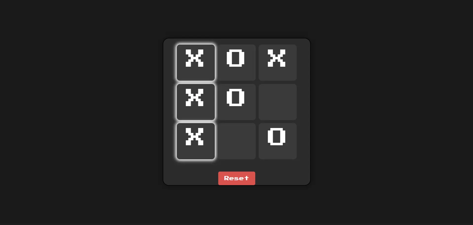 Javascript Tik Tak Toe Code