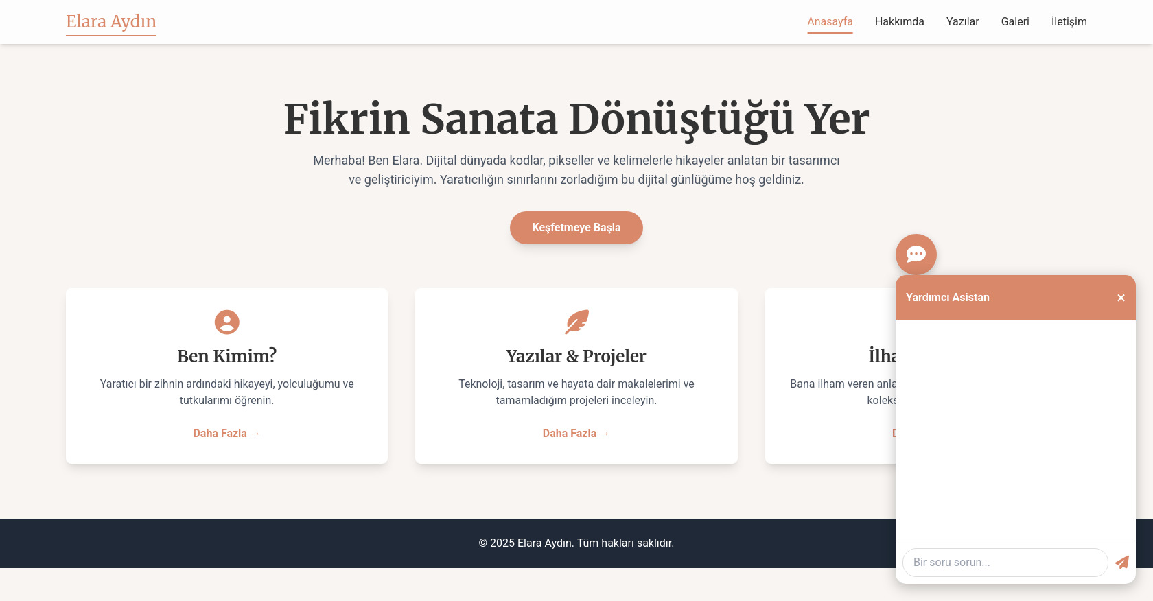 Elara Aydın: Personal Blog HTML Template