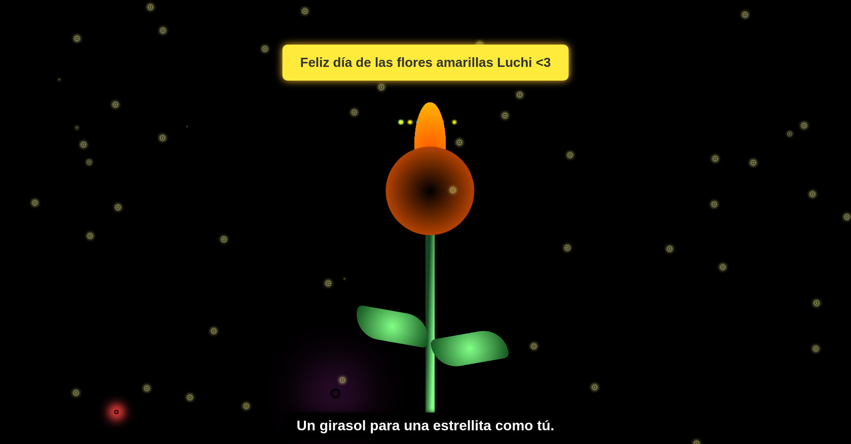 CSS Animated Fireworks and Fireflies with Sunflower