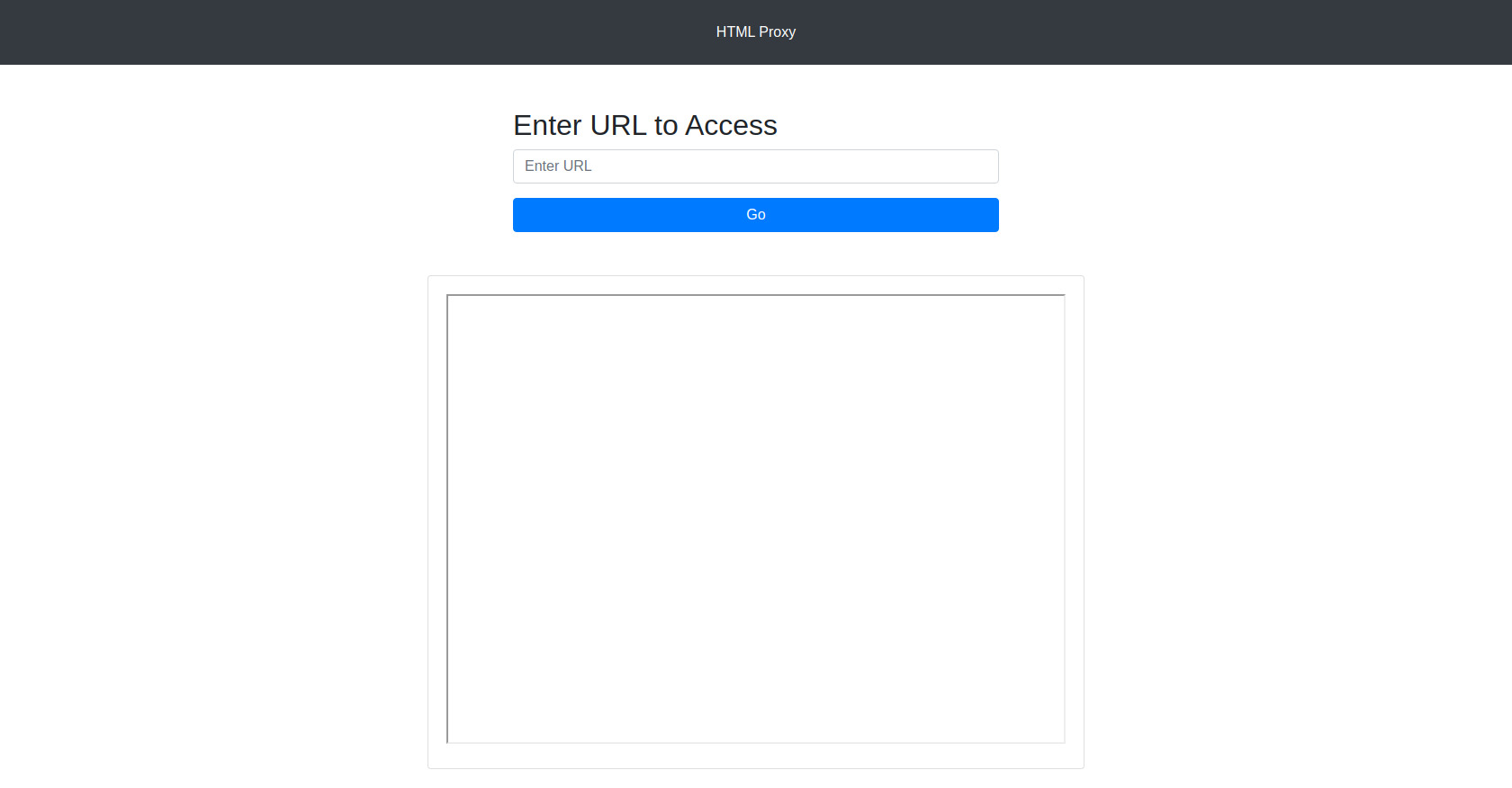 HTML URL Proxy with Iframe