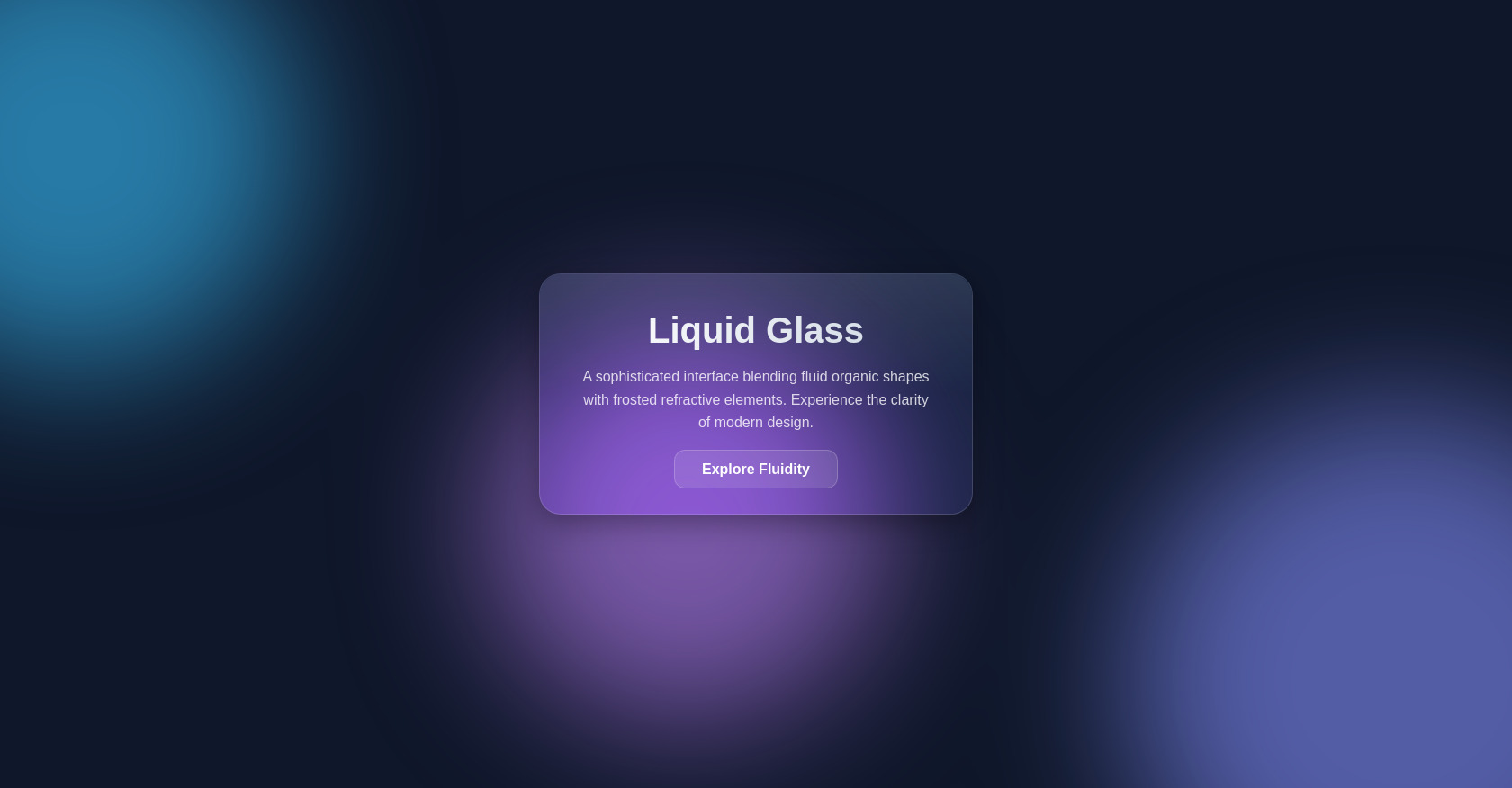 Liquid Glass Effect HTML CSS Code