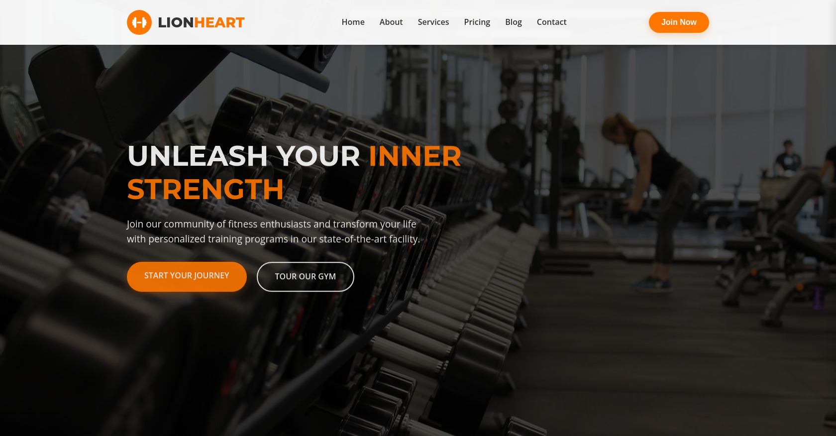 Fitness Gym Website HTML CSS Template