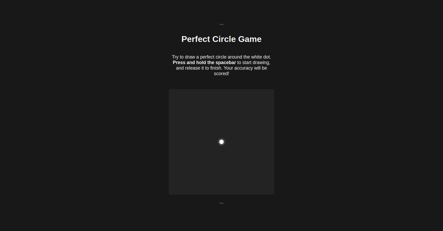 Perfect Circle Game: Draw & Score HTML Canvas