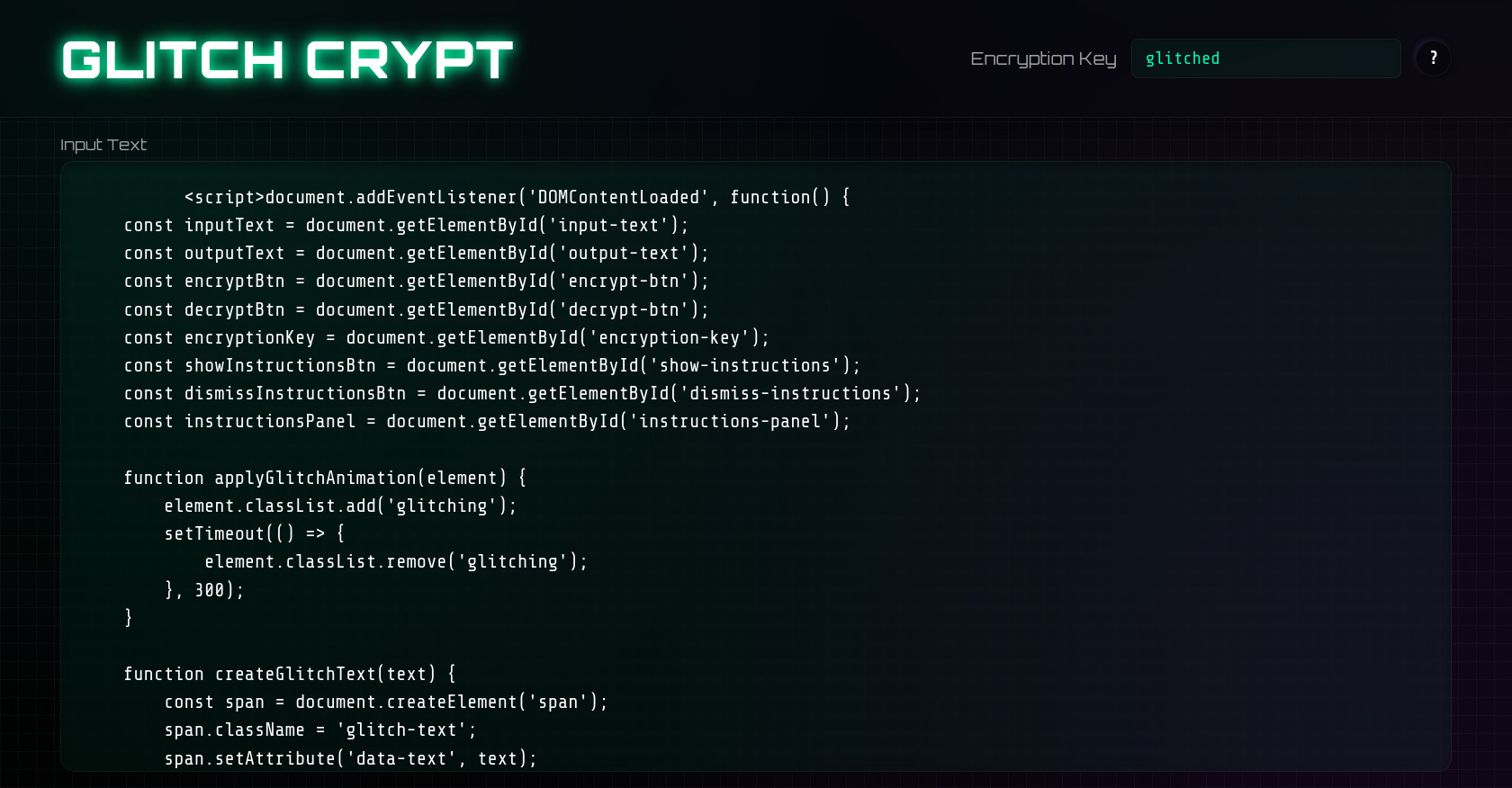 Glitch Crypt: P2P-Verschlüsselung