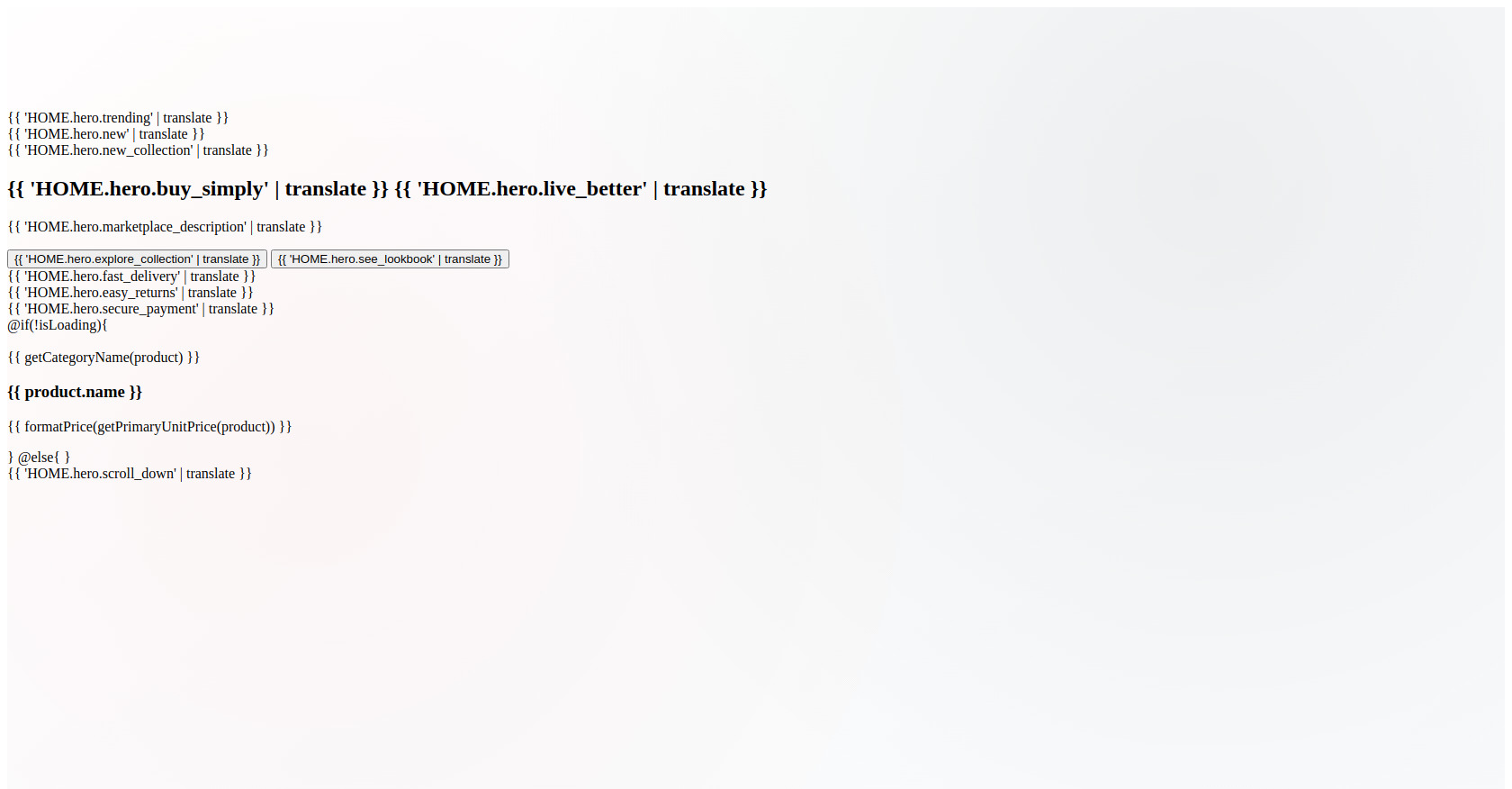 E-commerce Homepage Hero Section HTML