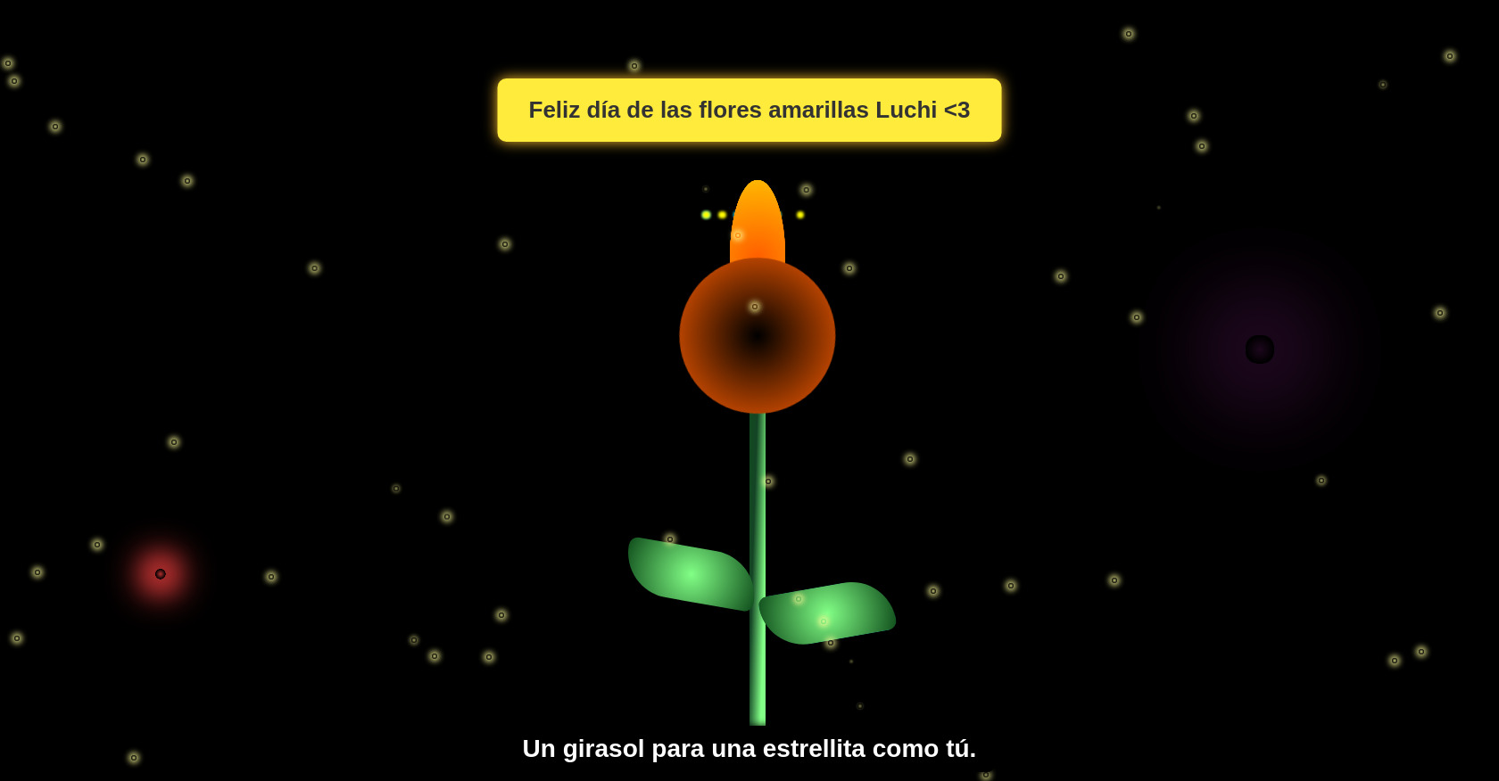 CSS Animated Sunflower, Fireworks, and Fireflies