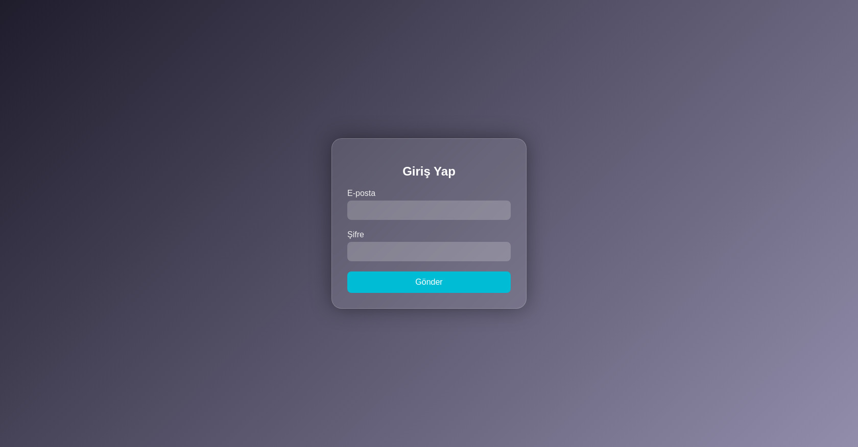 Turkish Login Form HTML Code Example