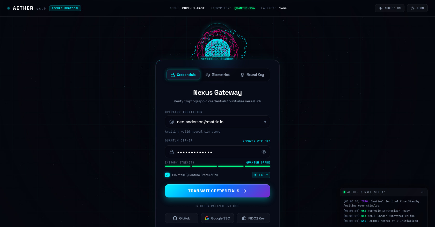 Futuristic HUD Login Form with HTML CSS and JavaScript