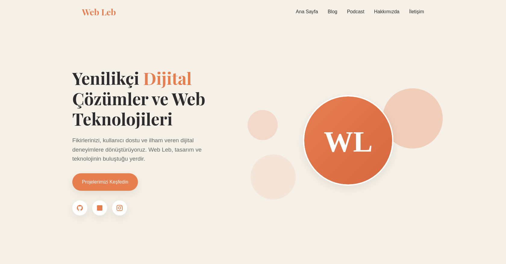Web Leb: Dijital Çözümler, Web Teknolojileri