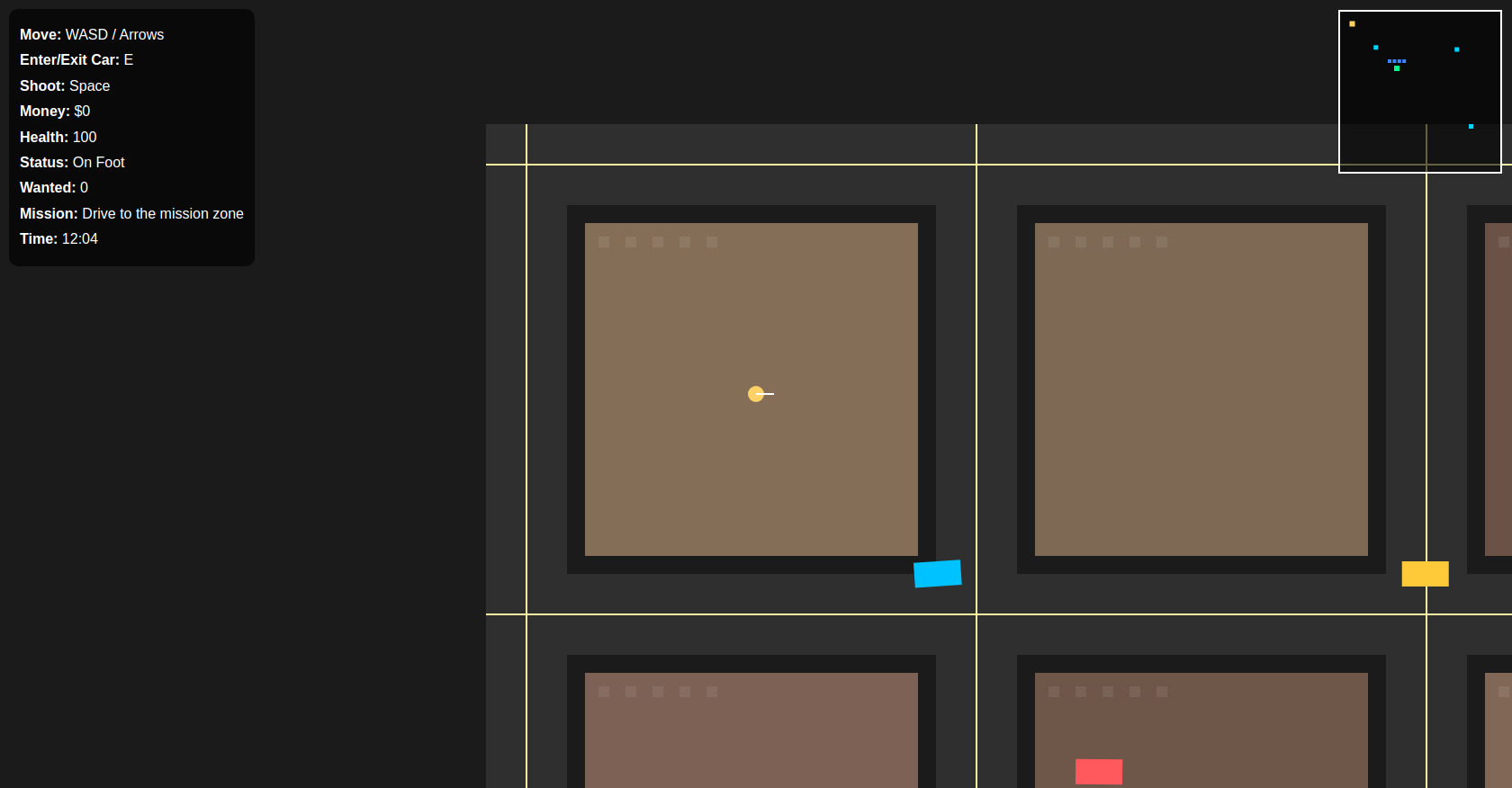 Open World City Game HTML5 Canvas Code