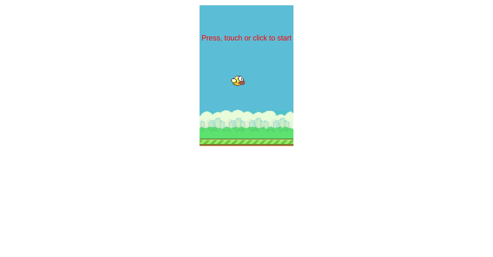 Flappy Bird HTML Canvas Game Template