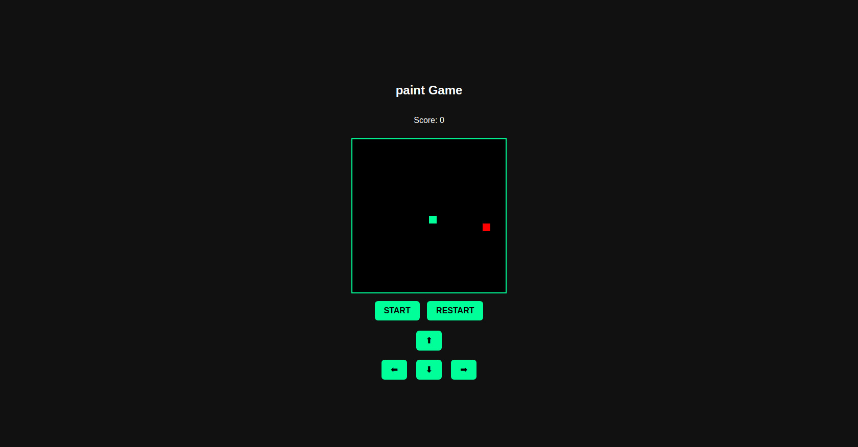 JavaScript Snake Game with Start/Restart