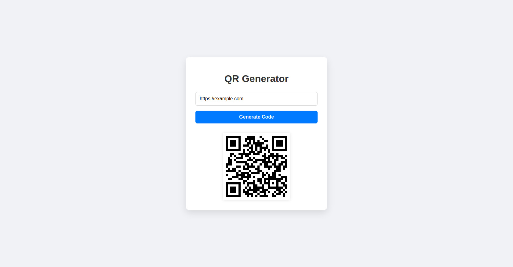 QR Code Generator HTML, JavaScript