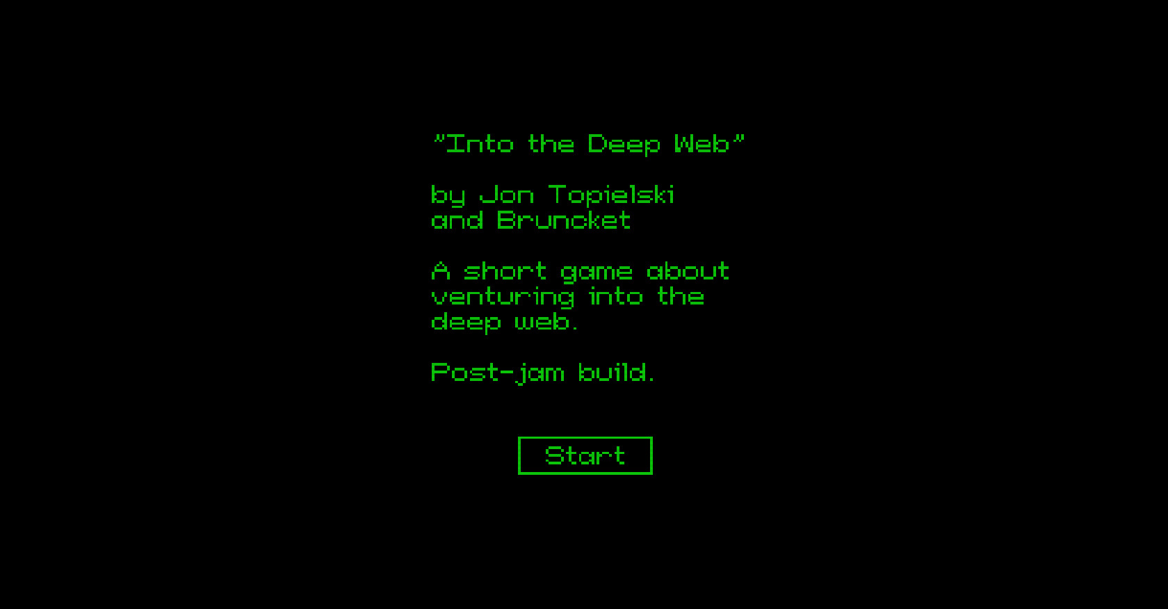 Into the Deep Web: RPG Game - HTML5, JavaScript