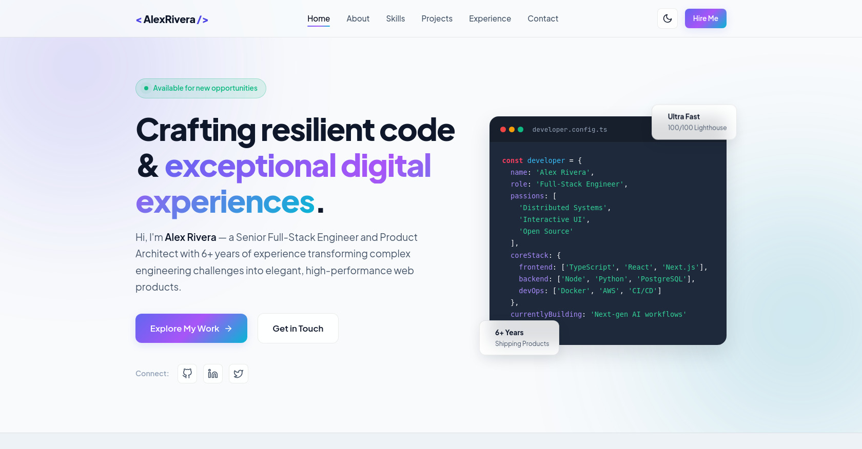 Advanced Developer Portfolio