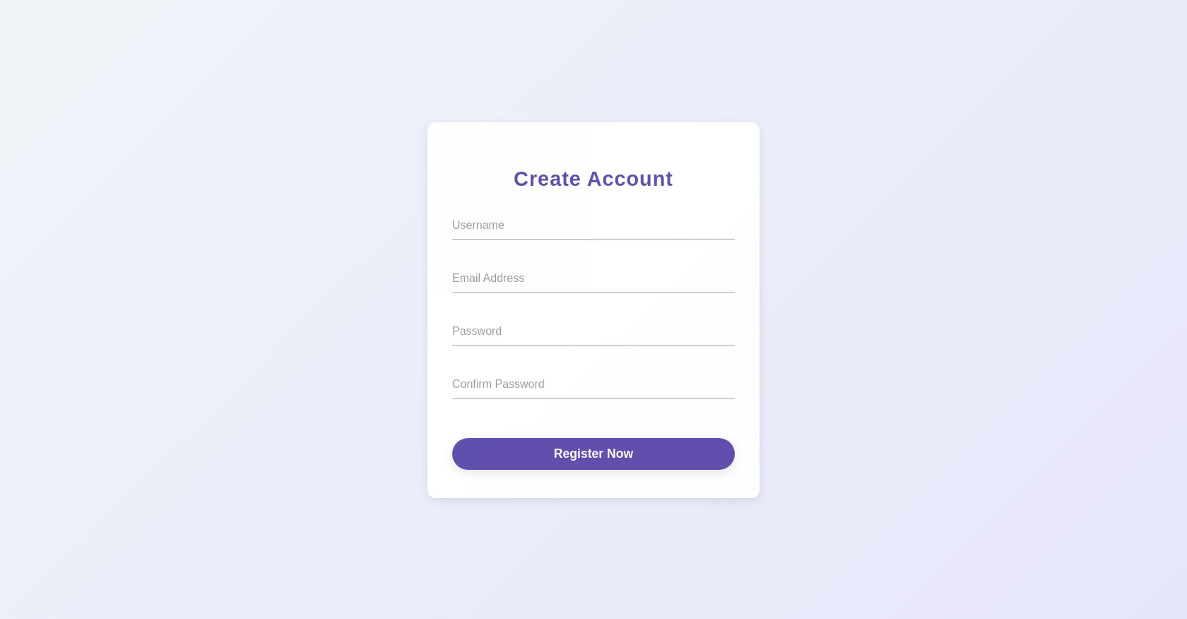 Animated HTML Register Form with CSS Styling