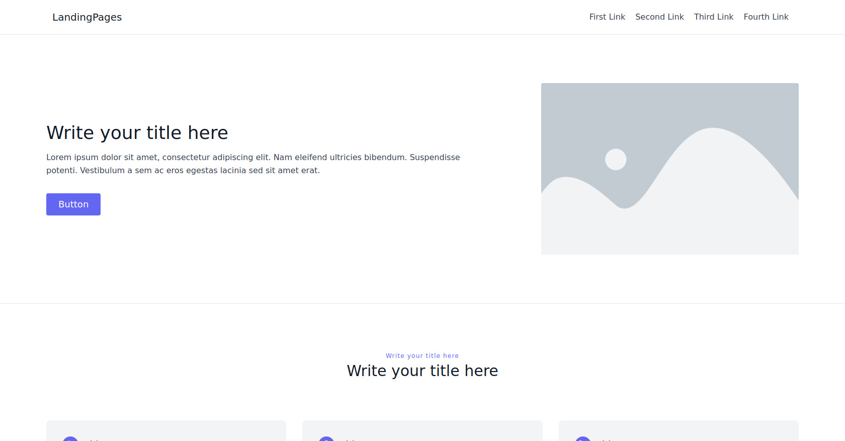 Tailwind CSS Landing Page Template HTML