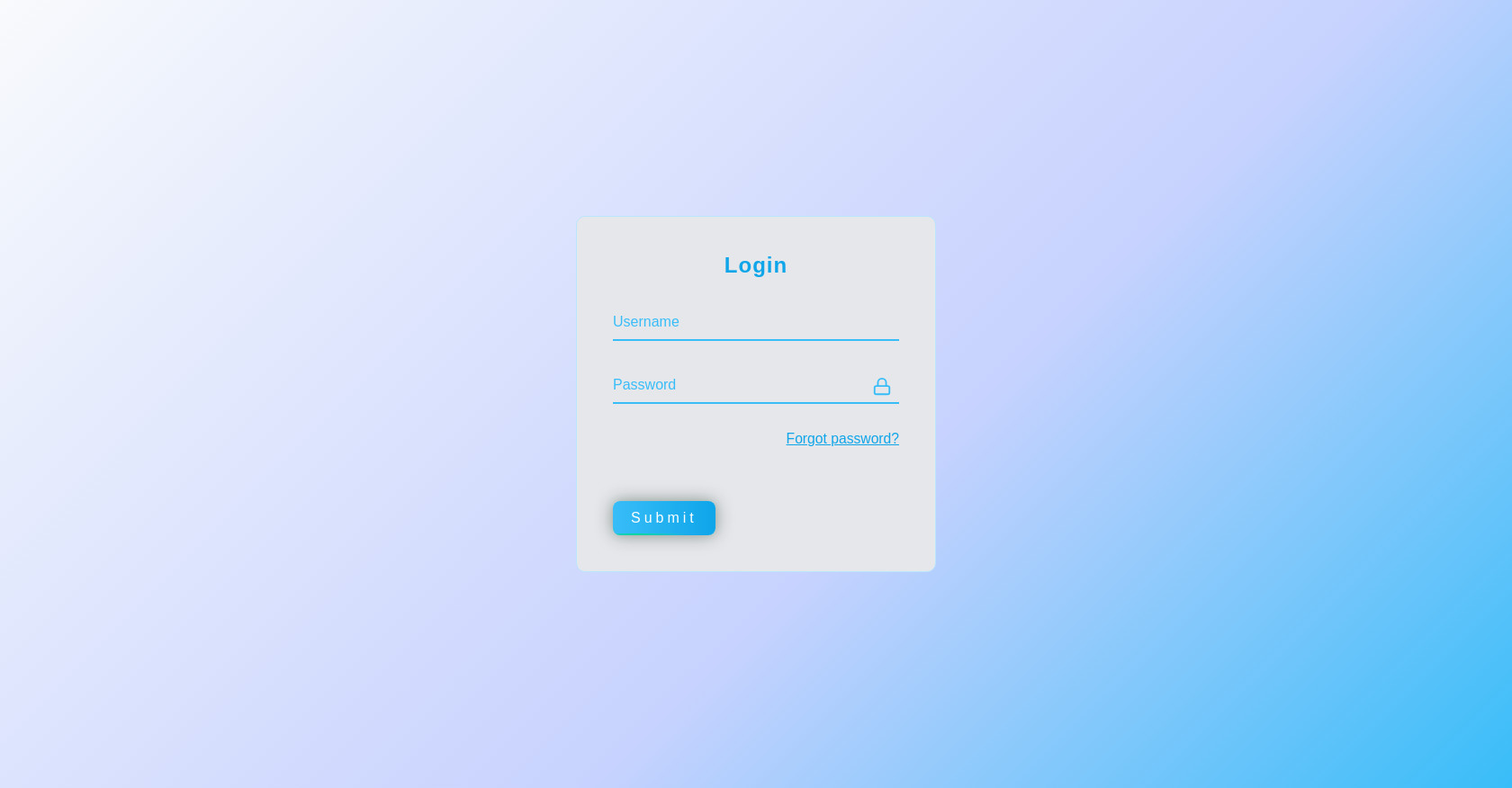 Panneau de connexion moderne avec bordure animée et réinitialisation du mot de passe de TheDoc