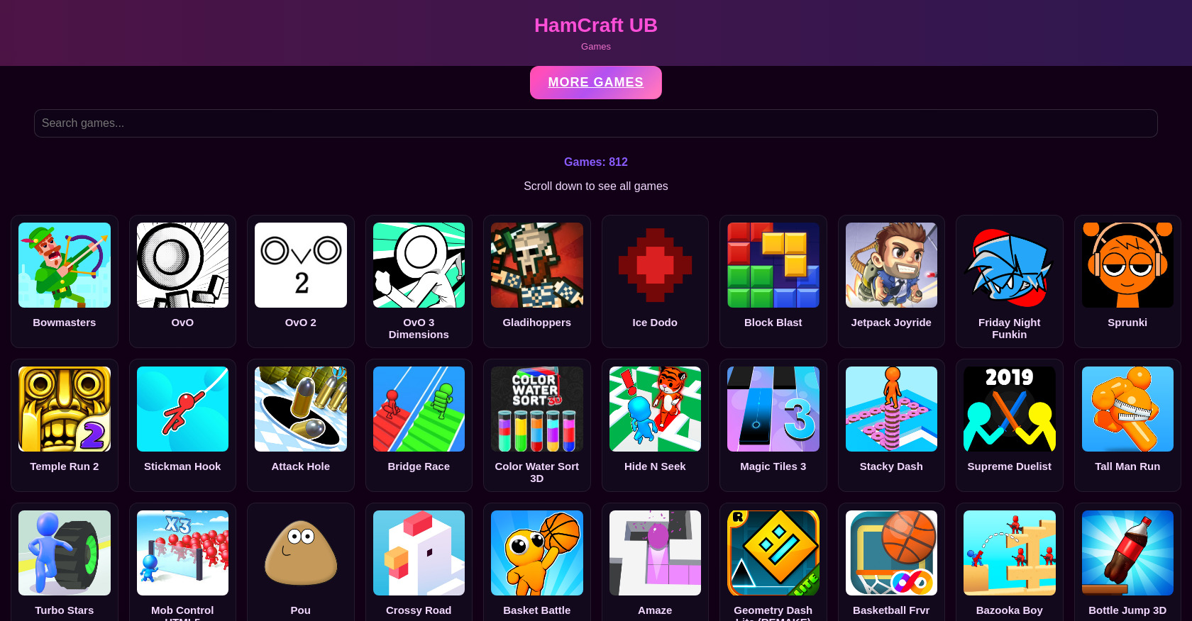 Intégration d'une iframe de jeu : Chargeur de jeu HTML plein écran