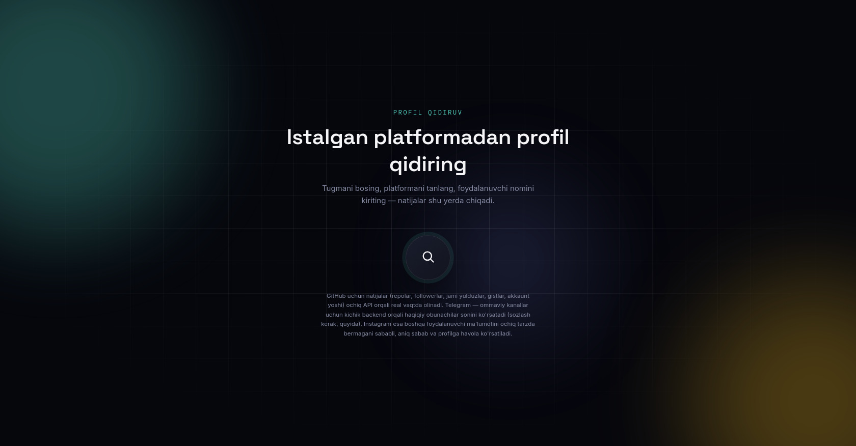 Github Profile Search