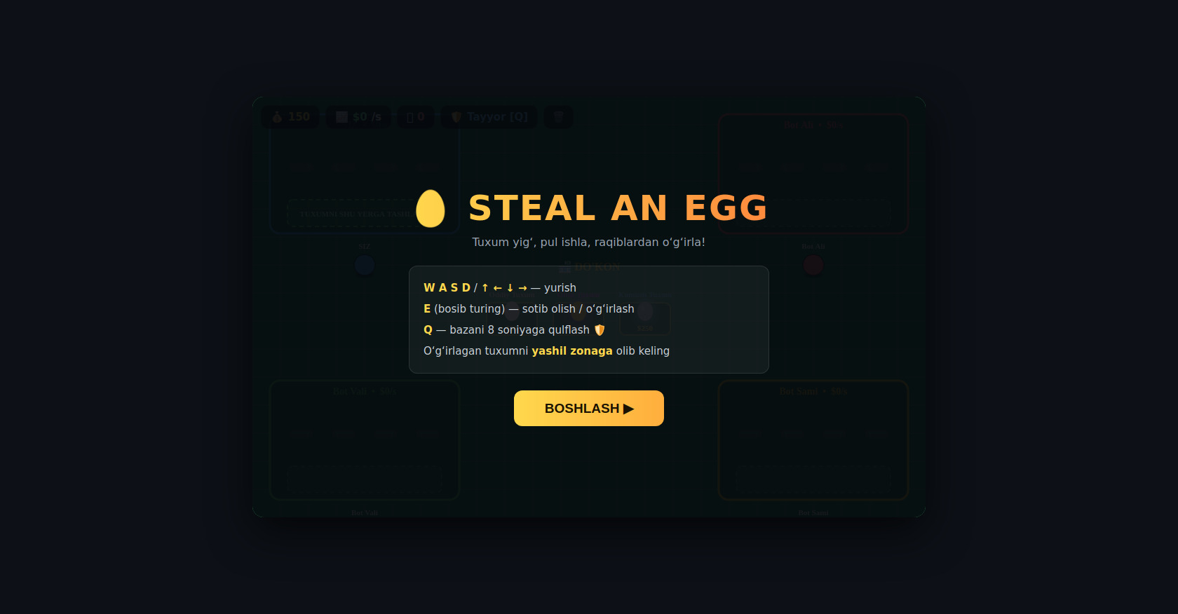 2D Steal an Egg Game in HTML5 Canvas and JavaScript