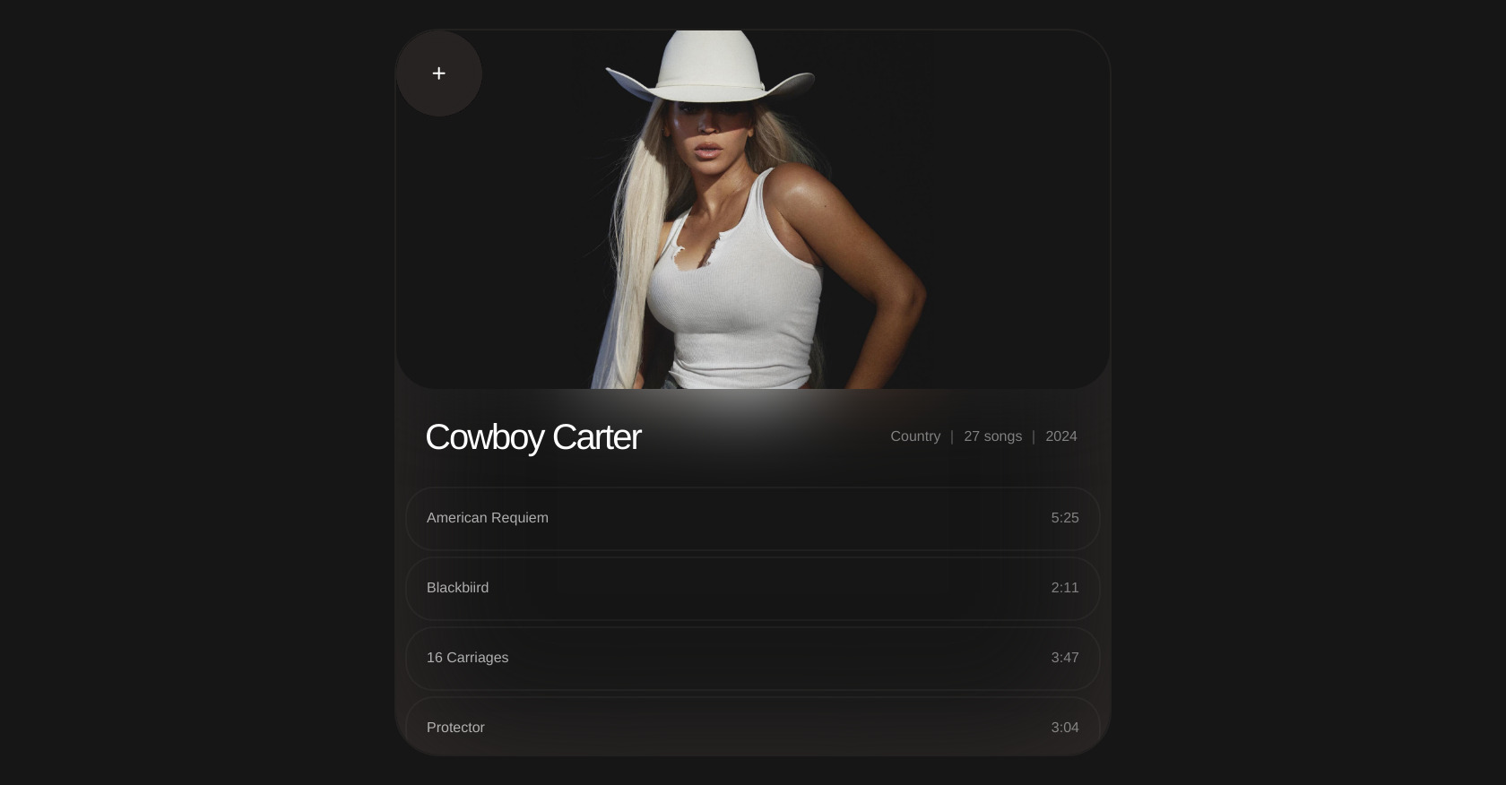Cowboy Carter: Beyoncé Album HTML Code
