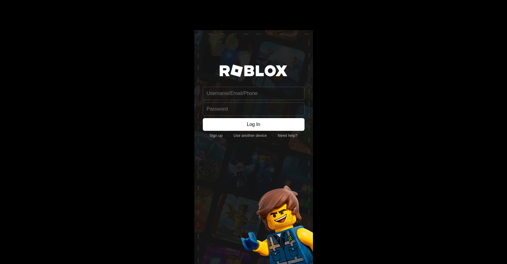 Roblox Login Form HTML/CSS