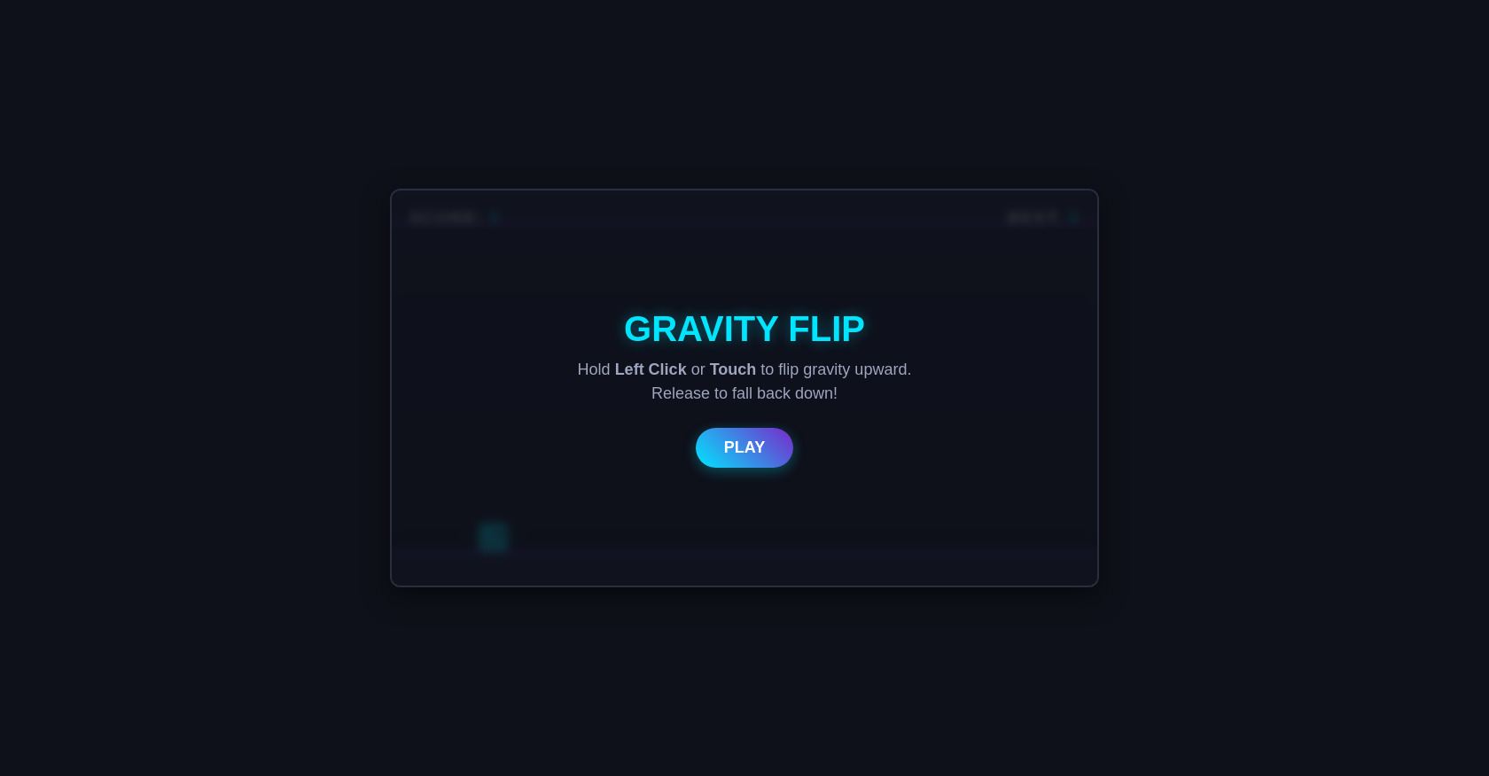 Gravity Flip Runner Game in HTML5 Canvas and JavaScript