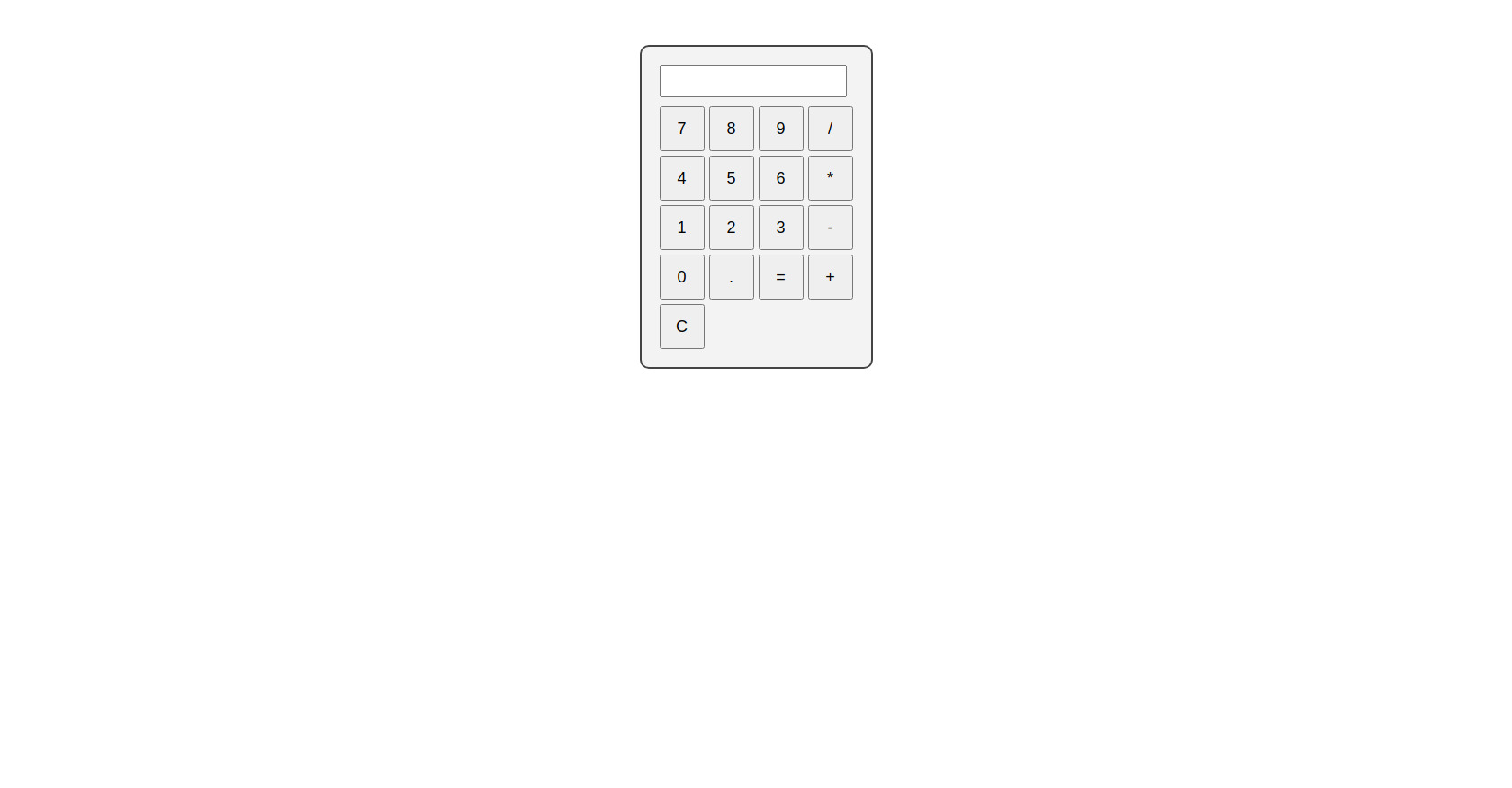 Simple HTML Calculator Code Example