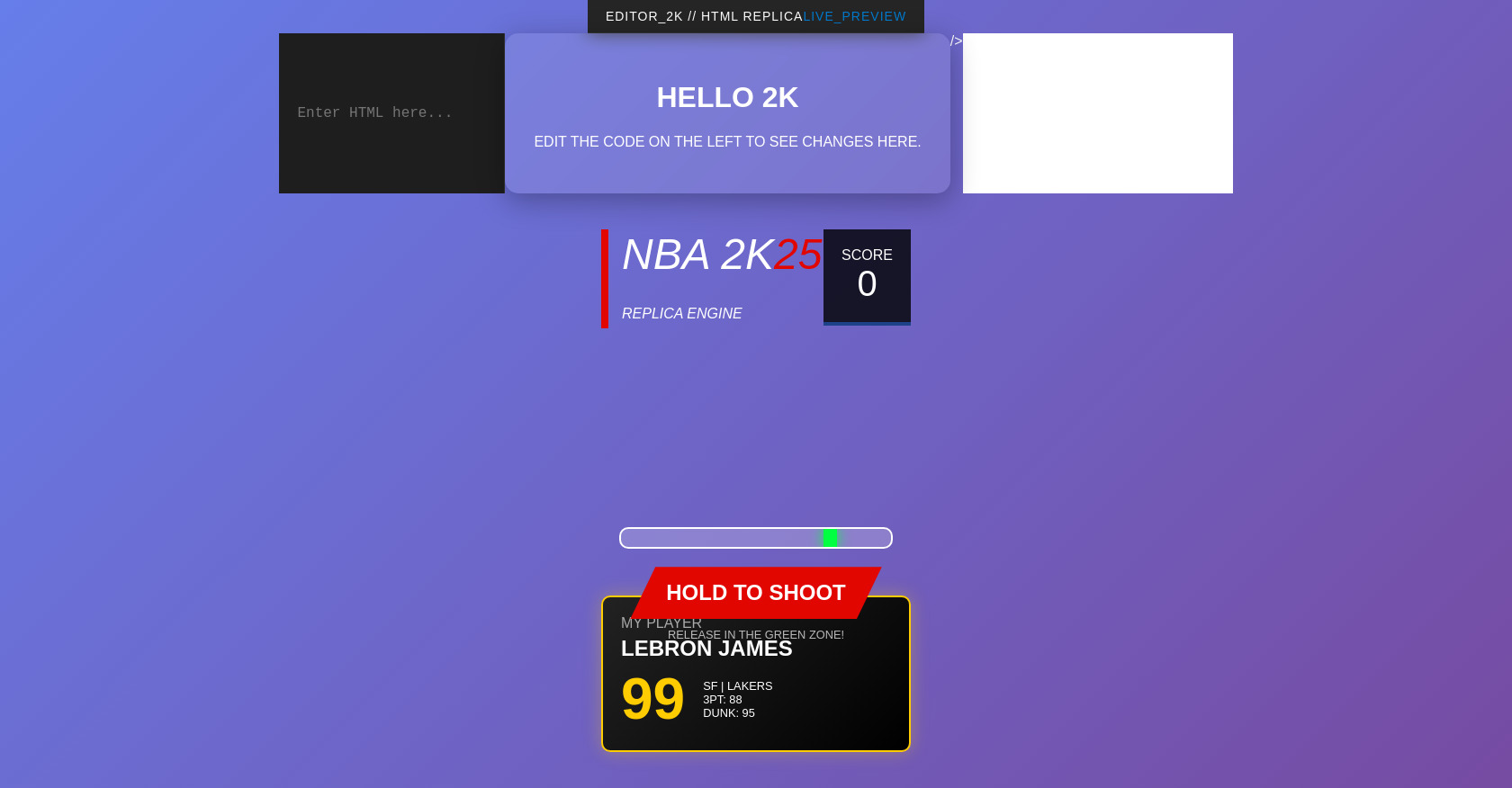 HTML Editor: Live Preview & Code Input