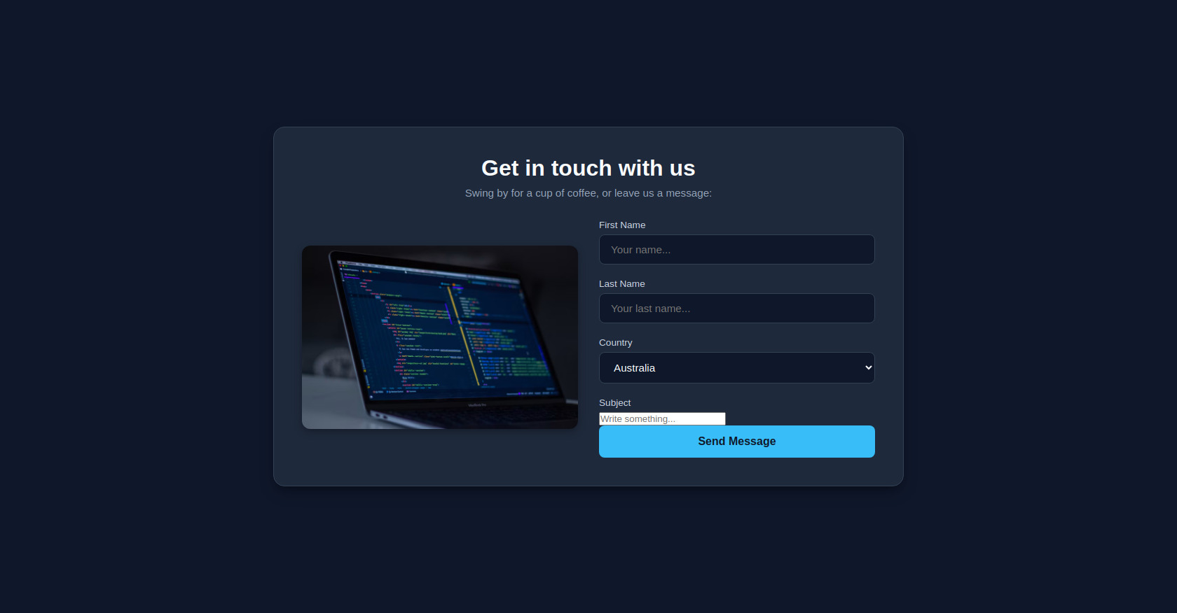 beautiful Contact with us page