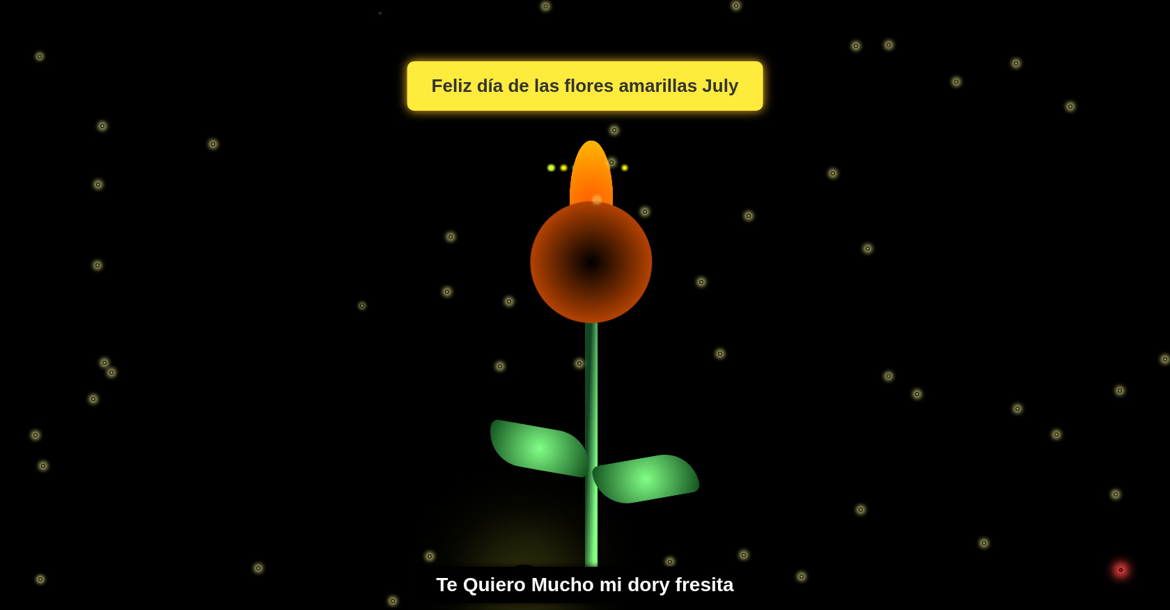 CSS Sunflower Fireworks Fireflies Animation