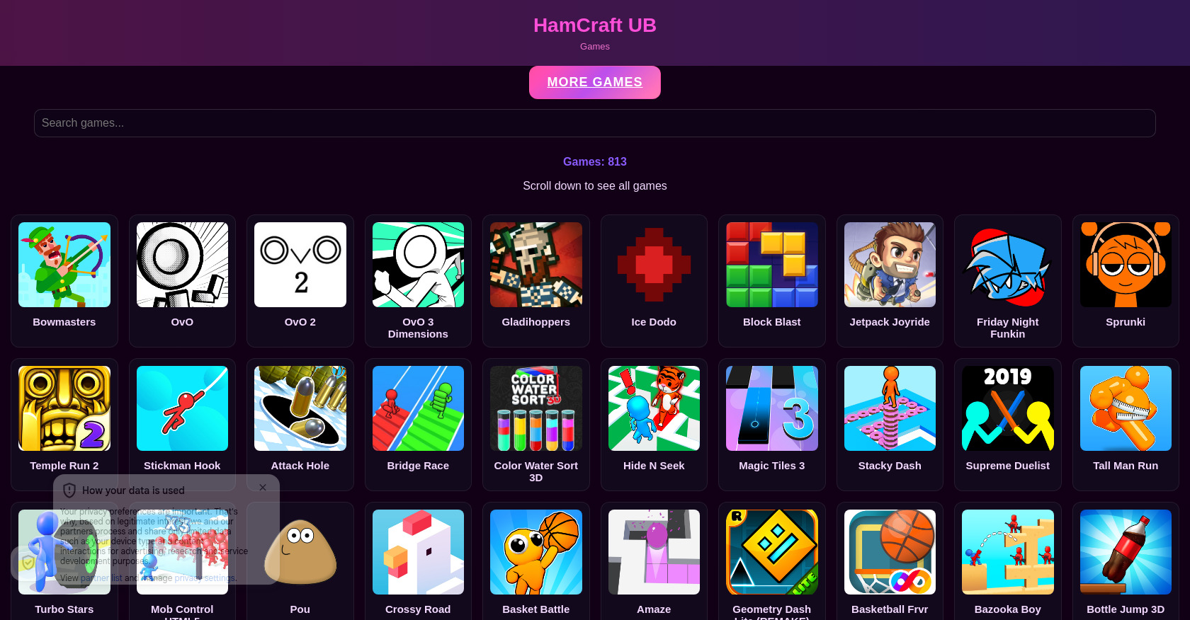 Embed Fullscreen Game: HTML, iFrame, Base64