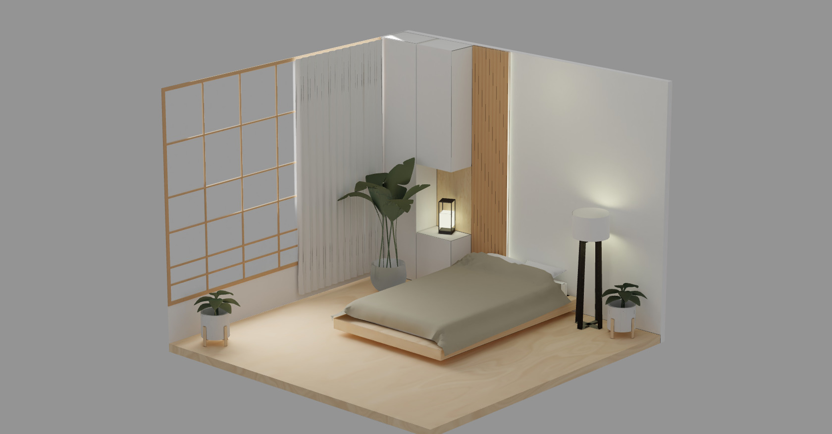 Interactive 3D Room Scene with Three.js and WebGL