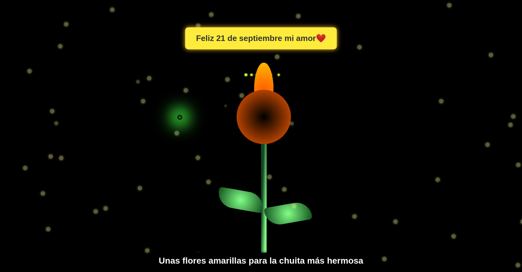 CSS Animated Fireworks Fireflies Sunflower HTML