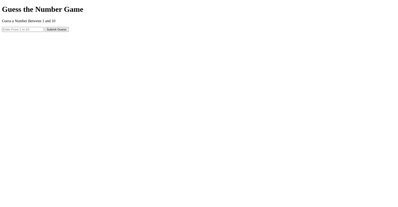 Guessing Game HTML JavaScript Code