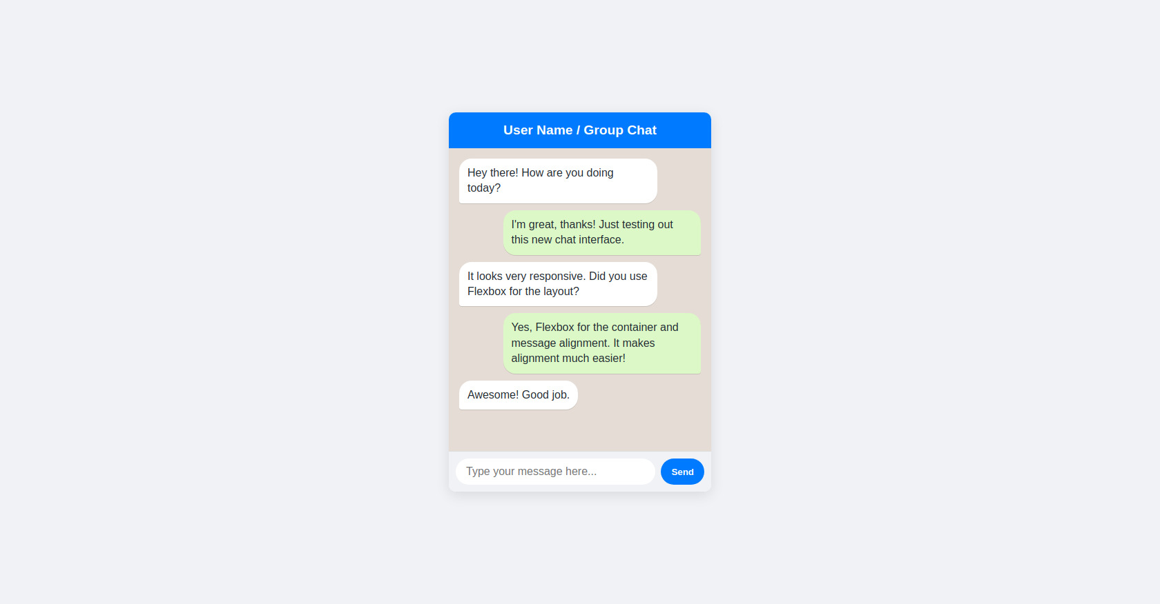 CSS Chatbox UI: Responsive Messaging Interface