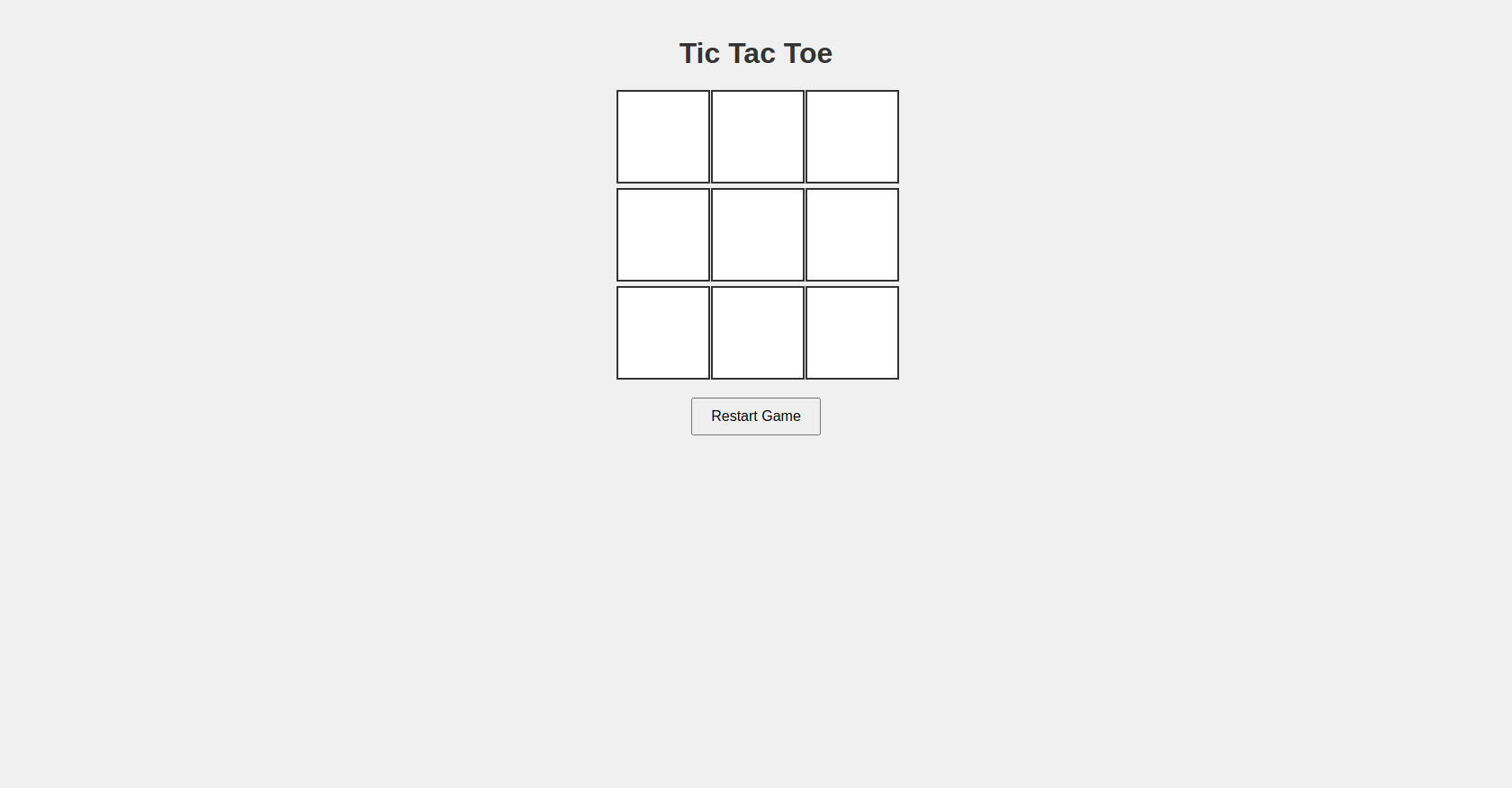 Estructura HTML del juego Tres en raya