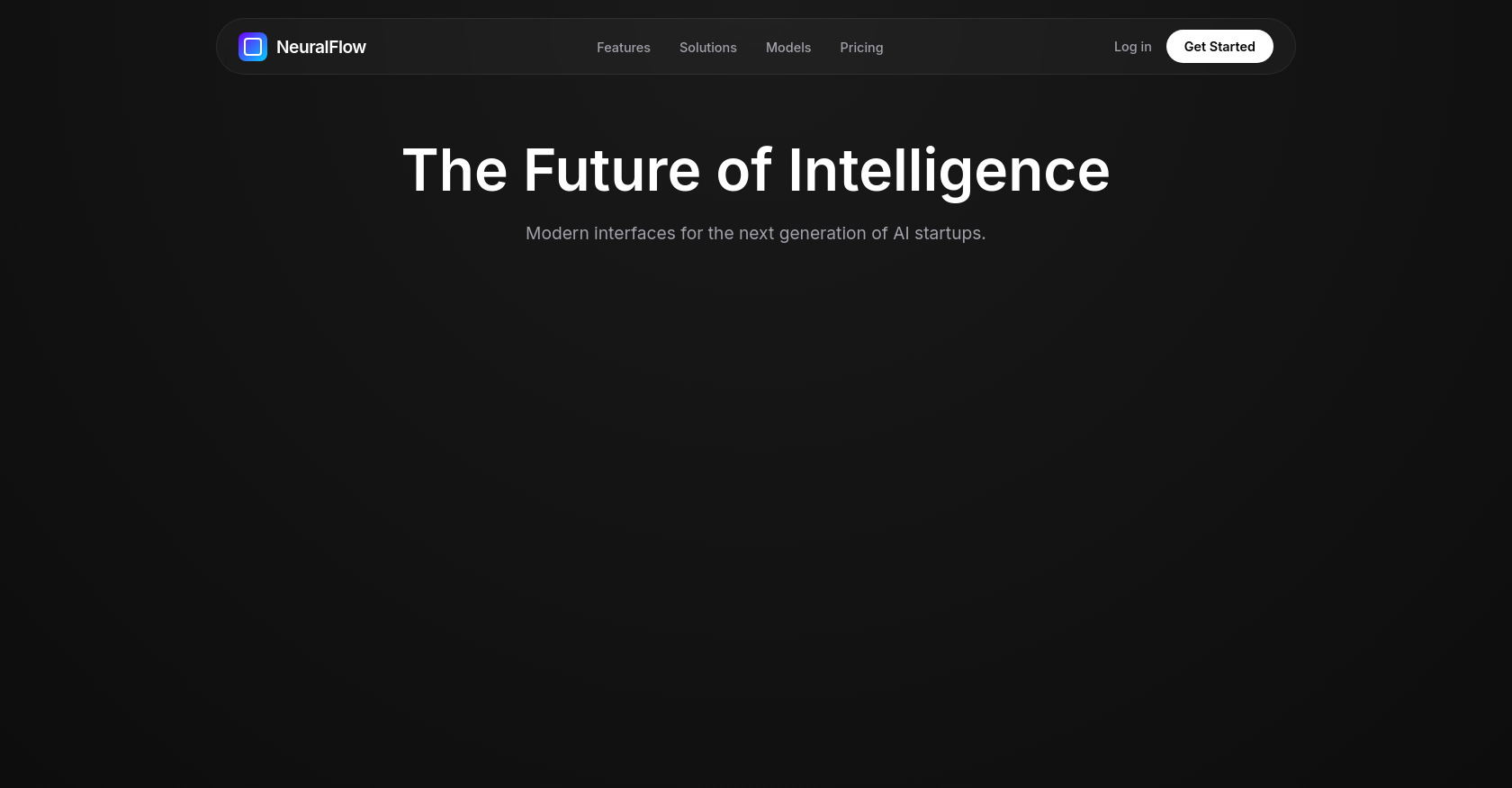 AI Startup Navbar HTML CSS Code