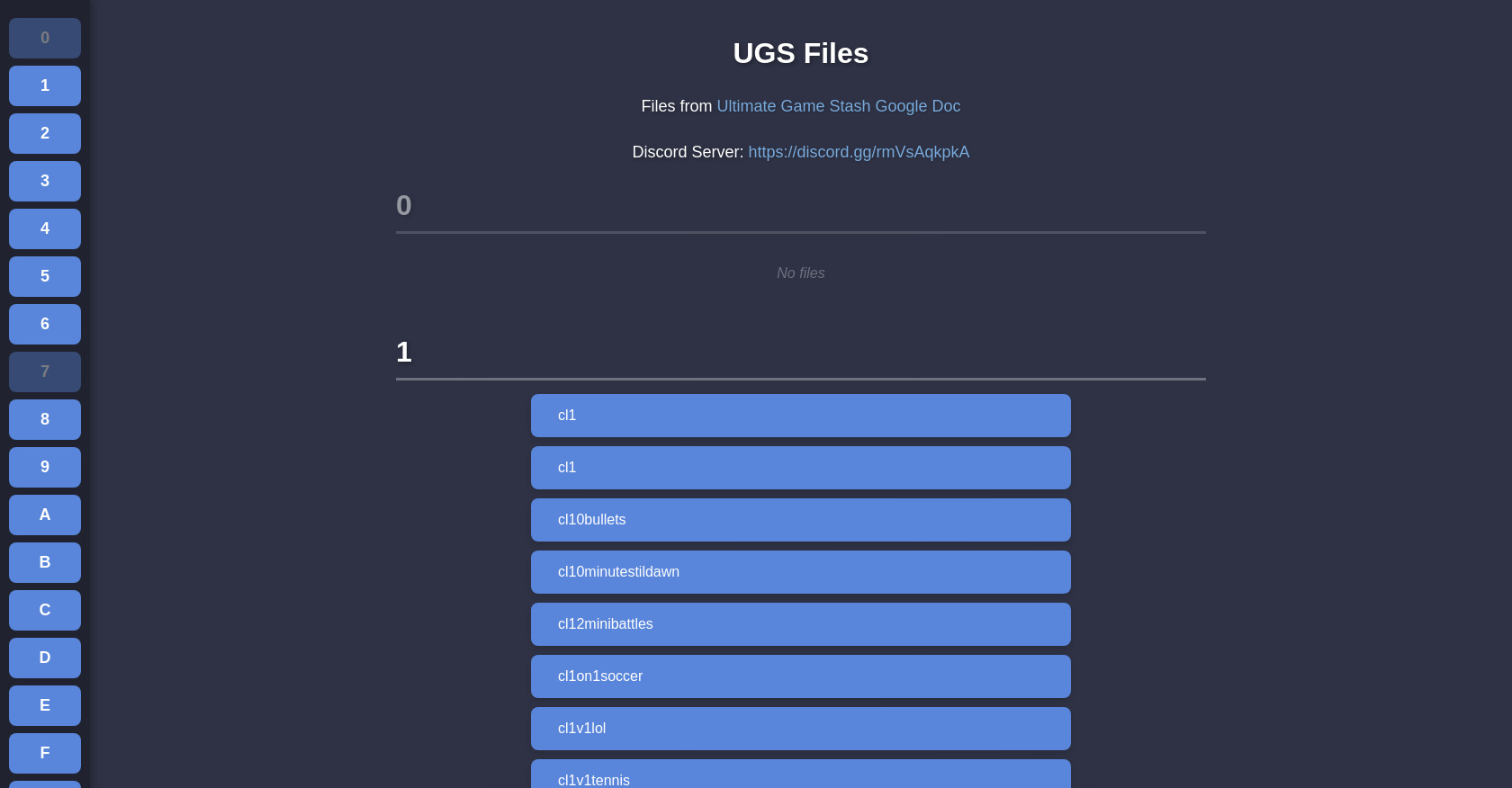 UGS FIles Codes