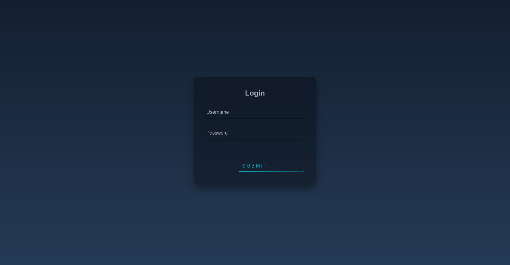 Animated CSS Login Form