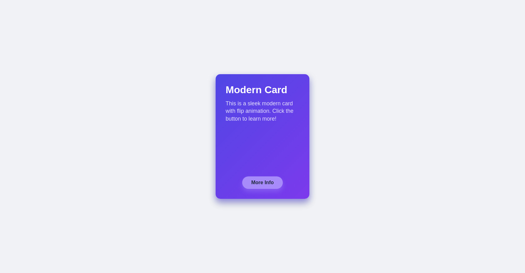 Carte à retourner moderne