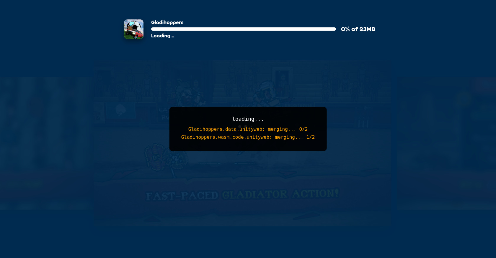 Gladihoppers: file HTML del gioco giocabile