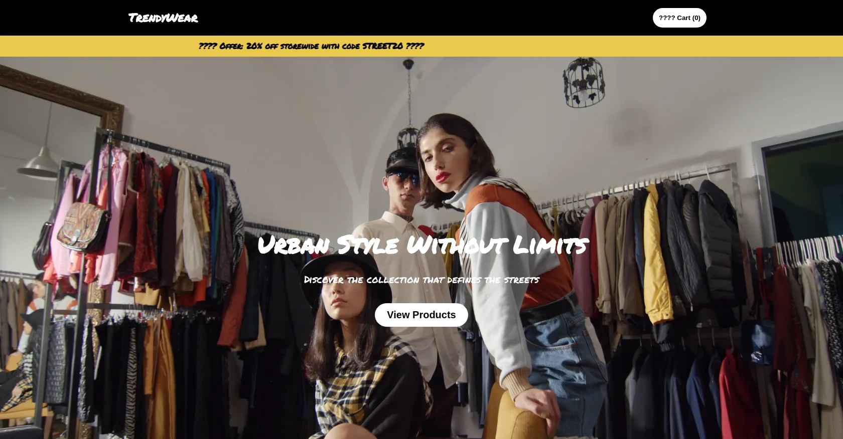 Landing Page - Shop