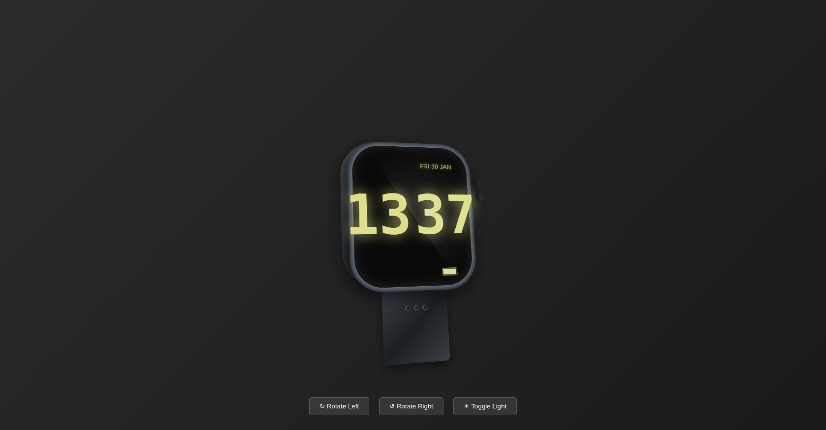 3D CSS Smartwatch Code Example